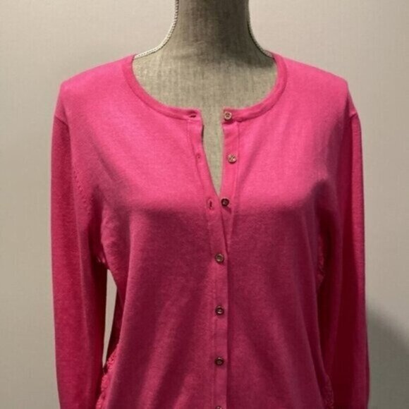 Cable & Gauge Pink Cardigan sweater Size xlarge​​​ - Picture 8 of 12